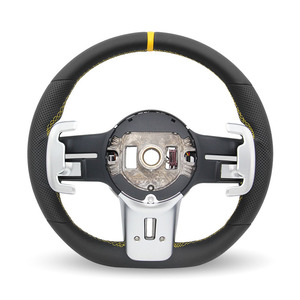 พวงมาลัย lenkrad หนังสีเหลืองสำหรับ Mercedes <span class=keywords><strong>Benz</strong></span> C117 C197 C205 W117 W166 C300 X164 - Product Image 3