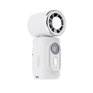 Minifan Mini Handheld Fan With <b>Clip</b> 180 Degree Rotating Head Digital Display Battery Powered Portable For Outdoor <b>Car</b> Use - Product Image 1