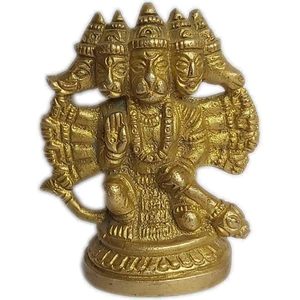 PARIJAT HANDICRAFT Shabby Chic Hanuman Laiton Idole Grande Statue du dieu hindou de la force pour la maison Temple et le bureau - Product Image 2