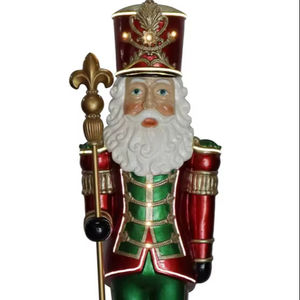 Père Noël tenant un sceptre avec 9 lumières et 11 bandes lumineuses - Product Image 1