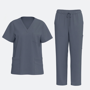 Antiarrugas tela suave rayón enfermera Scrubs Hospital uniforme médico ropa Scrubs hombres y mujeres Jogger Scrub Sets - Product Image 1