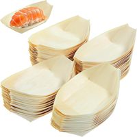 Plateau à sushi jetable en bois japonais en gros pour la vente