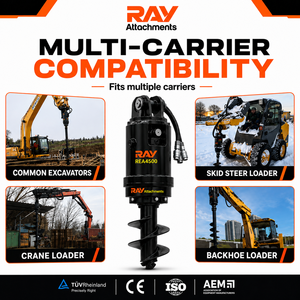 Accesorios para Miniexcavadoras Ray: Barrena y Desbrozadora de Tocón para Perforación de Hoyos - Product Image 4