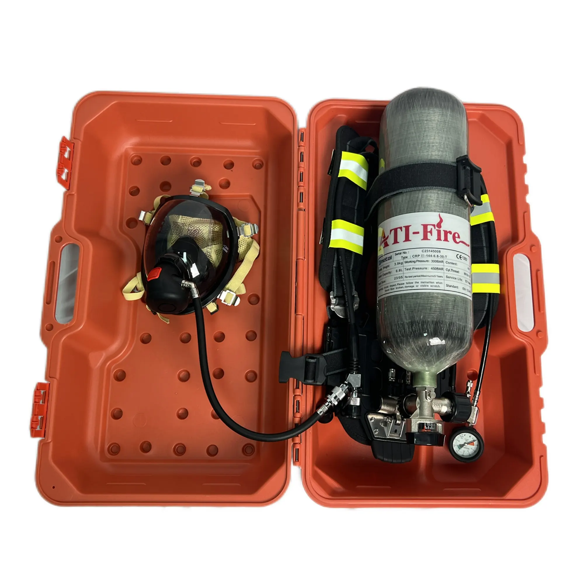 Ati-Brandkwaliteit-Verzekerde 6,8l M18 * 1.5Mm Scba Cilinder Op Zichzelf Staand Ademhalingsapparaat Voor Brandweerman