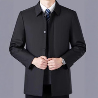 Vente en gros d'usine, veste bomber haut de gamme pour homme d'âge moyen et âgé, printemps automne, streetwear, bouton, haut décontracté