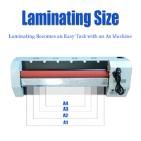 Laminateur Huanda HD-650 de grande taille, robuste, A1 A2 A3, machine de laminage à chaud à 4 rouleaux, machine de laminage pour format A1 A2 A3 A4