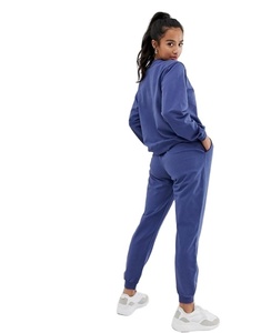 Custom Logo Two Piece Cotton <b>Plain</b> <b>Tracksuit</b> 100% Cotton Training Gym Women <b>Tracksuit</b> - Product Image 3