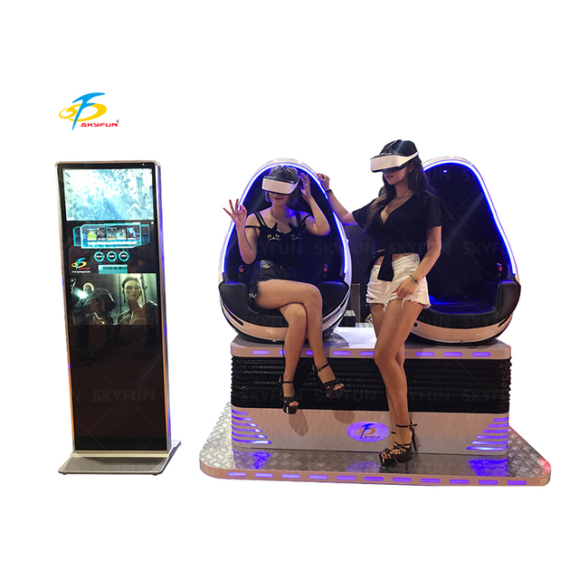 9D VR Egg Cinema 2-Player Virtual Reality Simulator Egg Chair Motion Simulator for Home & Game Centers