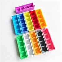 11 Colors Embedded Grid-Pattern Base PC 2/3/4-Keys Frame for Stress-Relief Keycaps Fidget Toy Keycaps Keychain Clicker Toy