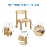 Ensemble de meubles de classe pour maternelle en bois avec tables et chaises à bords arrondis et rangements pour l'environnement d'apprentissage des crèches et des garderies