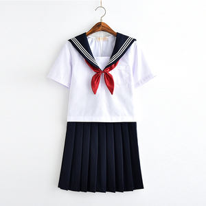Uniforme Escolar Blanco para Niña, Uniforme Escolar Japonés de Marinero Azul Marino, Ropa para Estudiantes, Disfraz de Anime para Niñas, Traje de Marinero Azul Marino - Product Image 2
