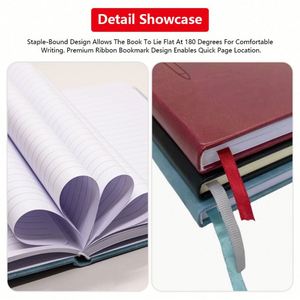 Custom Logo Printed Blue PU Leather Eco Notebook A5 Business Office Stationary Diary Portable Dot Gird <b>Journal</b> With Pen - Product Image 6