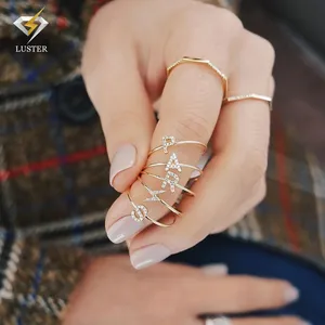 بريق المجوهرات مخصص الاصبع غرامة المشاركة خواتم الزفاف مجوهرات النساء 925 فضة رسالة S الأولي حلقة مجموعة Anillos