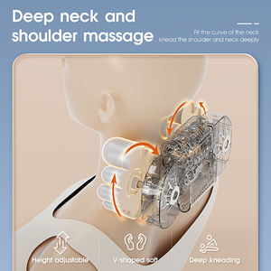 マッサージ背もたれ2025年アップグレードニーディングマッサージバックレスト,背中の痛みを軽減するためのヒートセラピー - Product Image 5