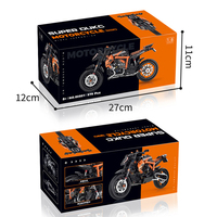 579 + pièces 1:8 modèle construction jouet briques MOC jouets cadeau pour enfants adulte Construction vélo véhicule tige moto construire blocs ensemble