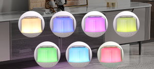 Enceinte Bluetooth sans fil tendance avec lampe de chevet musicale, lumière blanche chaude à intensité variable et changement de couleur RVB - Product Image 6