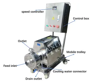 Emulsi homogen pencukur kecepatan tinggi campuran emulsifikasi susu bubuk cair Inline In Line homogen Mixer pompa