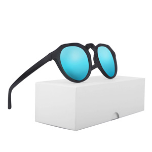 Round <b>Mirror</b> Lens Sports Sunglasses Full Rim Unisex Outdoor Protection Adult 2024 <b>Box</b> Packing - Product Image 1