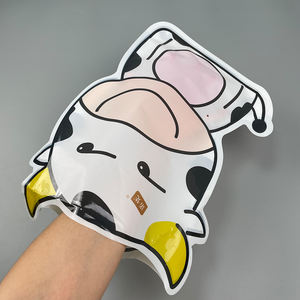 Fond plat conception personnalisée irrégulière Animal vache forme pochette enfant sac pour lait bonbons bébé emballage alimentaire - Product Image 5