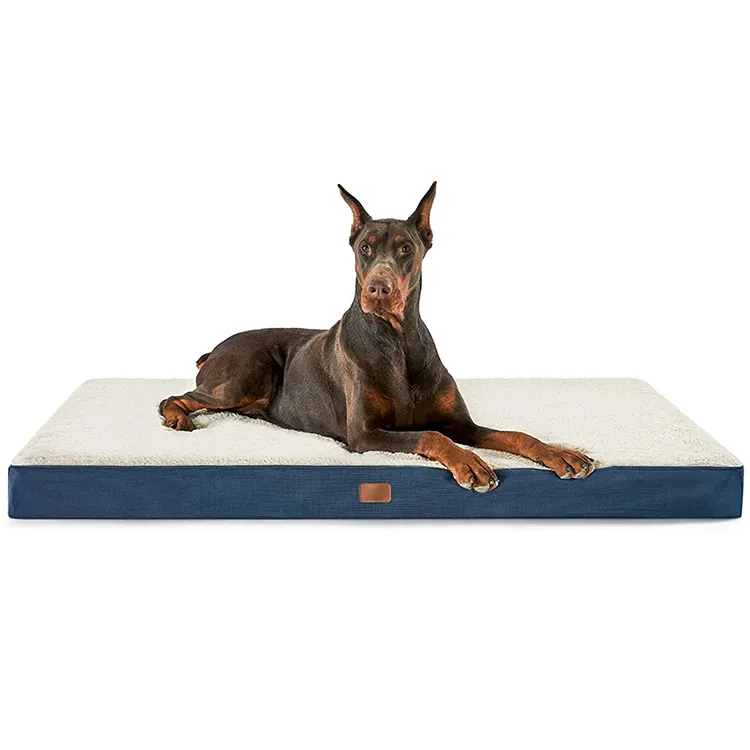 2023 Luxo Grande Espuma Pet Beds Cães Mat Cama Almofada Cozy Dog Bed Colchão para Piso ou Kennel