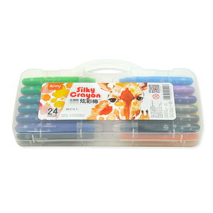 Jumbo bút chì màu cho trẻ mới biết đi 24 màu sắc twistable bút chì màu không độc hại có thể giặt dễ dàng để giữ Silky Gel bút chì màu lớn - Product Image 5