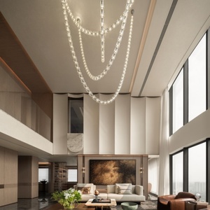 2025 moderne minimaliste Design Art verre <span class=keywords><strong>suspension</strong></span> lampe salon pendentif éclairage lustre <span class=keywords><strong>bois</strong></span> intérieur décoration Suspensions - Product Image 2