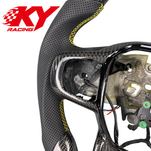 Volante Deportivo Personalizado de Fibra de Carbono Auténtica con Base Plana para Ford Raptor F150 F250 F350 XLT - Product Image 2