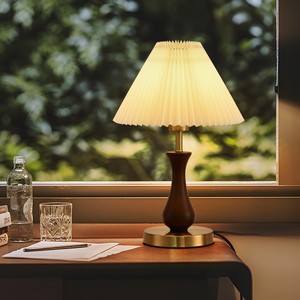 New American Retro Solid Wood <b>Table</b> Lamp E27 Led Eye Caring Bedroom Living Room Study Desk Lamp - Product Image 3