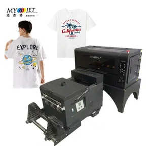 MYJET 30CM Machine d'impression textile numérique i3200 Tête d'impression Imprimante DTF Impression à jet d'encre avec machine à secouer la poudre