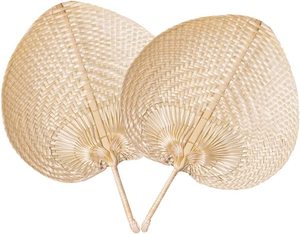 Party Wedding Favor Gifts Handmade Palm Leaf Bamboo Handheld <b>Fan</b> Natural Bamboo <b>Fans</b> Palm Leaf <b>Hand</b> <b>Fans</b> - Product Image 1