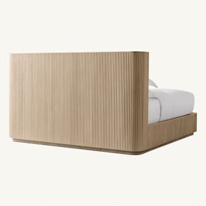 Meubles de chambre à coucher modernes haut de gamme, cadre de lit en bois Byron, style américain, lit king size en bois massif - Product Image 3