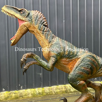 Etkileşimli Açık Hava Animatronik Dinozor Robotu Gerçek Boyutlu Velociraptor Modeli