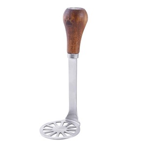 Écrase-pommes en acier inoxydable avec manche en bois, outil de cuisine sûr pour les aliments pour bébés et l'usage domestique - Product Image 5