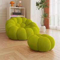 Fauteuil individuel moelleux pour petite chambre, chaise de loisirs en tissu pour balcon, canapé lounge coloré Bubble Soccer