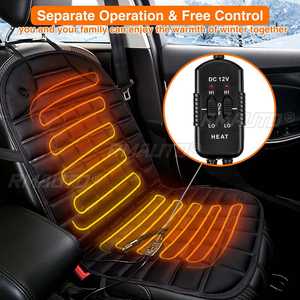 1 paire de coussins chauffants universels pour siège de voiture 12V, housses de siège chauffantes 30W-38W, 45-65 degrés, coussin chauffant réglable pour voiture - Product Image 3