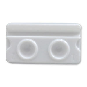 Recipientes de mezcla dentales de dos orificios, blancos, 2.5x5cm, para bandeja de mezcla de prótesis, uso manual - Product Image 1