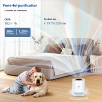 PJ06 pembersih udara multifungsi, Portabel multifungsi rumah kamar tidur desktop sentuhan besar wifi filter pintar