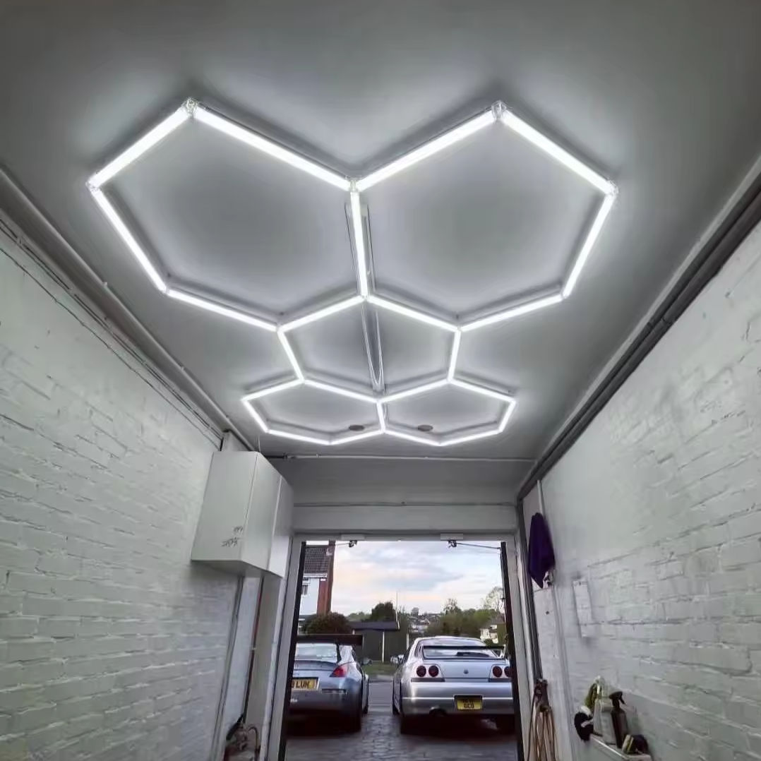 LEDガレージライト 六角 ハニカムライト 192W 24960lm 6500K 六角形LED