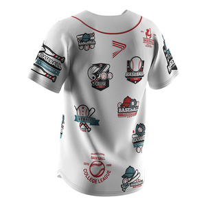 Maillot de baseball léger haute performance Vêtements d'équipe sublimés personnalisés pour les matchs et le maillot de softball d'entraînement - Product Image 2