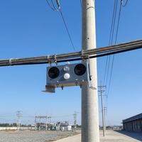 Dispositif Répulsif d'Oiseaux Intelligent à Énergie Solaire en Aluminium Étanche à Ultrasons Écologique en ABS pour Sous-Station, Durabilité 3-5 Ans