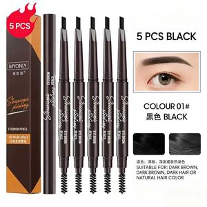 Crayon à sourcils double embout 3D multi-effets Maiouli, couleur naturelle, effet brume, maquillage longue tenue, sans bavures, idéal pour débutants - Product Image 2
