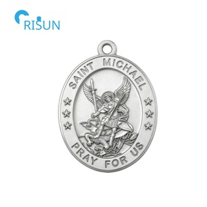 Personalized Religious St <strong>Michael</strong> the Archangel Necklace Pendant Keychain Medalla Medallion Custom St <strong>Michael</strong> Archangel Medal - Product Image 2