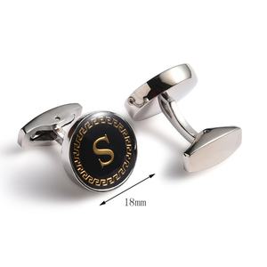 China Direct <b>Cheap</b> Price French Style Round Shape Soft Enamel Gold Logo <b>Cufflinks</b> - Product Image 1