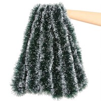 Nouvelle guirlande de Noël de 2 m pour la décoration murale et de porte, ornements pour arbre de Noël, escalier, cheminée, fournitures de fête de Noël