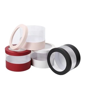 Elegante caja circular de tubo de papel para empaque de regalos florales, se puede personalizar según las necesidades. - Product Image 5