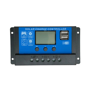 ตัวควบคุมการชาร์จพลังงานแสงอาทิตย์ PWM 12V 24V ระบบตรวจจับแบตเตอรี่อัตโนมัติ จอแสดงผล LCD ช่องสัญญาณ USB - Product Image 1