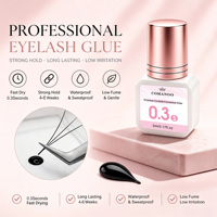 Colle liquide pour extensions de cils CoMango personnalisable, végane, sans cruauté, sans alcool, imperméable, 10ml/5ml, tenue forte, séchage rapide