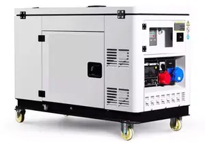 Generator diesel portabel, generator super senyap 10 kva tahan suara