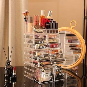 Yüksek kaliteli çok amaçlı özelleştirilmiş akrilik makyaj kutusu kutu ve makyaj perakende ekran akrilik kozmetik depolama - Product Image 6