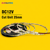 RAYMATES UL Fleksibel 16.4ft Lemon Yellow SMD 2835 120 LED/m DC12V Unit Potong 25mm Lampu Strip LED Pencahayaan Dalam Ruangan untuk Rumah
